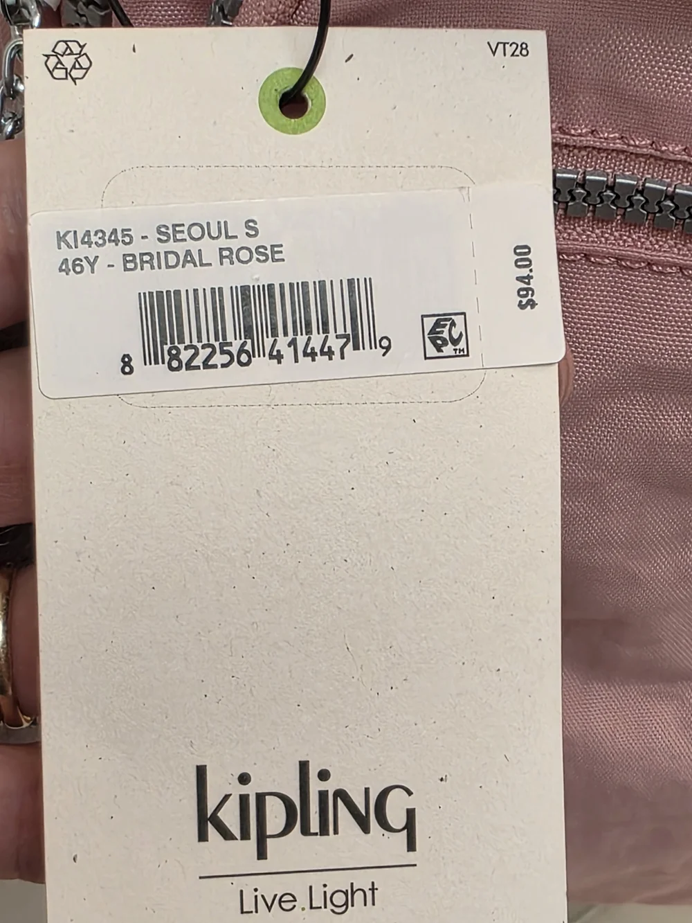 Kipling Pink Seoul IX Backpack w/ Anna  Monkey Charm NWT